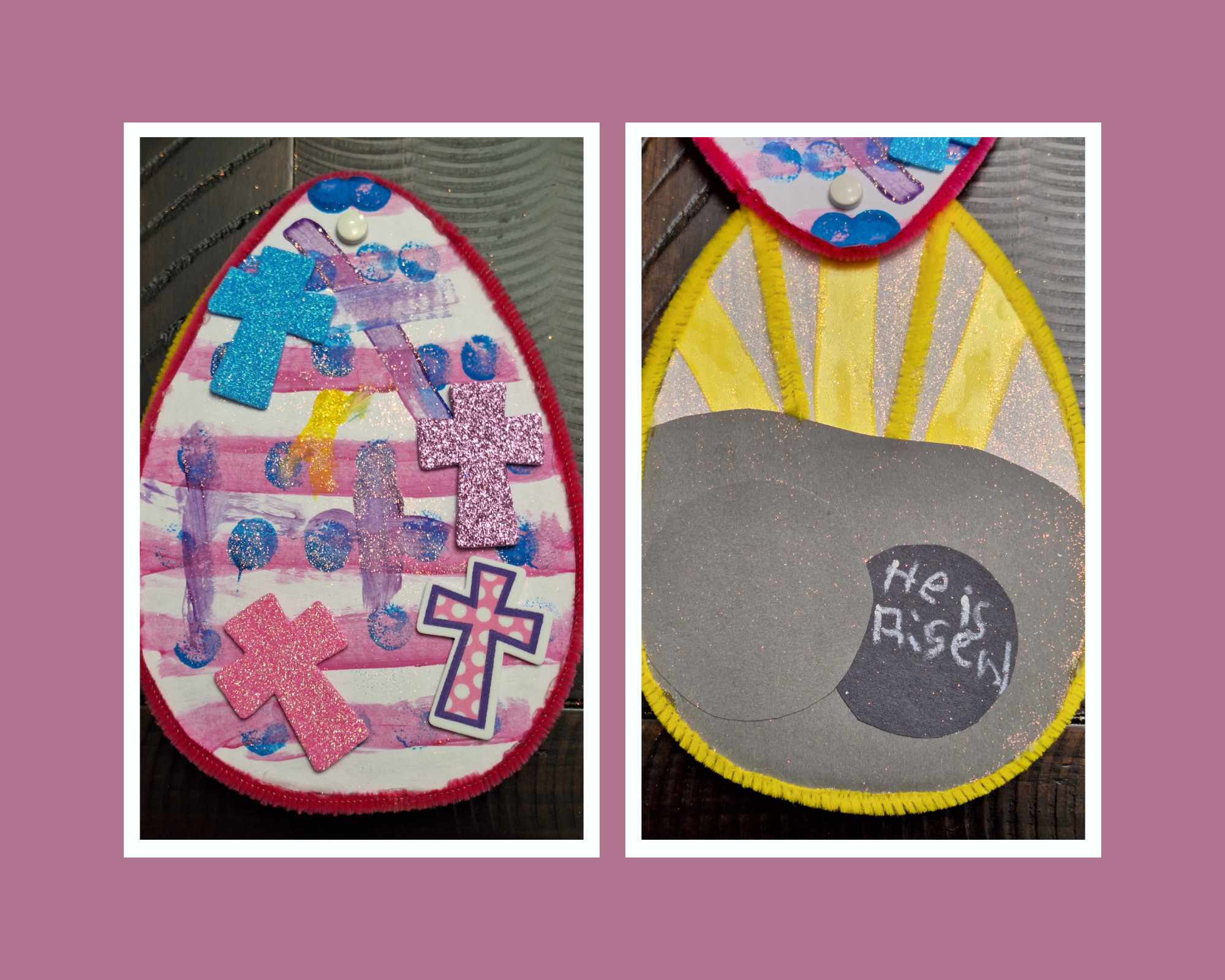 Fun Easy Kids He Is Risen Easter Egg Craft